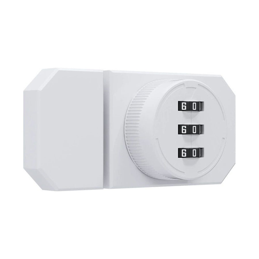 2 pack Cabinet Combination Door Lock, Mechanical Keyless 3-Digit Password Safety Locks, Stick-on Combination Latch for Locker, Barn, One-Way Door, Closet, Drawer（white）