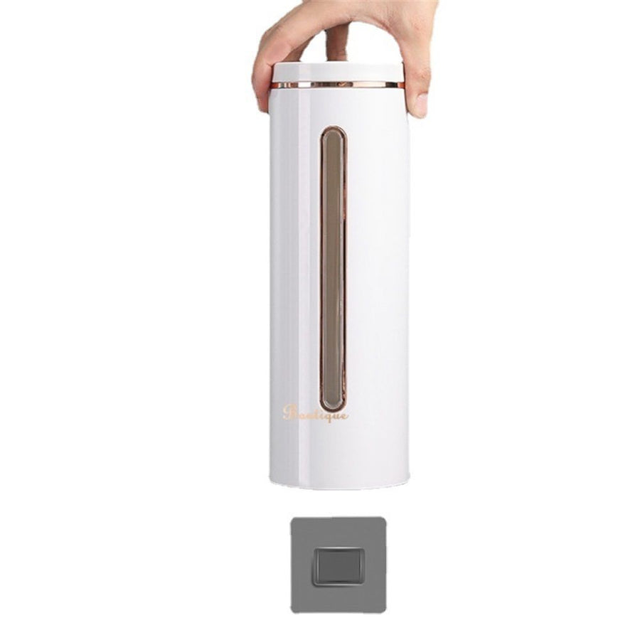 Cup Dispenser, Wall Mount Water Cooler Cup Dispenser fits Disposable Paper and Plastic Cups, Pull Type Cup Holder for Bathroom, Office, Break Room, Gym, White（Only storage box）