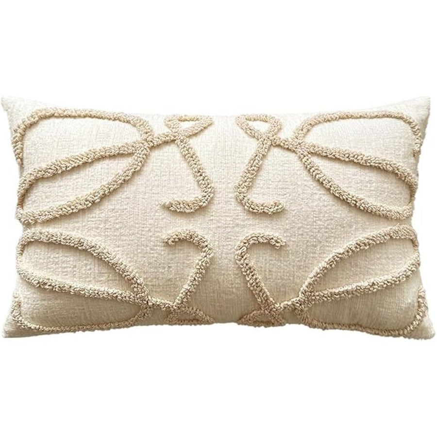 Coquette Throw Pillow Cover 12x 20in, Neutral Pillow Cushion Cases,Farmhouse Modern Decorative Pillows for Bed, Outdoor Couch Bedroom Car Cream（Only pillow cover）