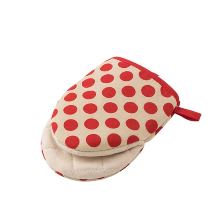 1 pair Mini Oven, Resistant Oven Gloves - Baking Mitts with Hanging Loops for Safe Cooking, Baking, Grilling