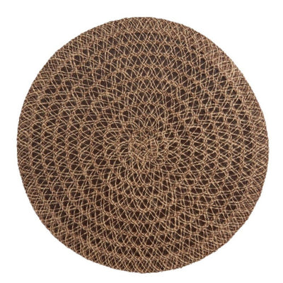 Faux Rattan Table MatSet of 6, Table Mat for Dinner Plates, 15" Round Plate Table Mat, Table Mat for Table Setting, Wedding Decor