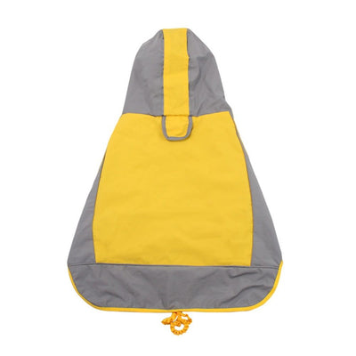 Dog Raincoat,Waterproof Rain Jacket for Medium Dogs,Adjustable Pet Rain Coat with Magic Sticker Closure,Raincoat with Hood,Perfect for Night Walking,Yellow,7