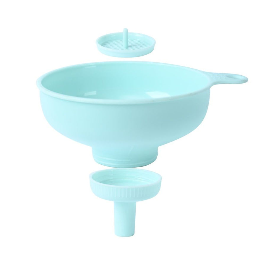 Wide Mouth Kitchen Funnel, Food Grade Plastic Cooking Canning Funnel with Spouts for Filling Wide and Regular, Spray Dropper Oil Bottle Jug Spices Shampoo Sauce