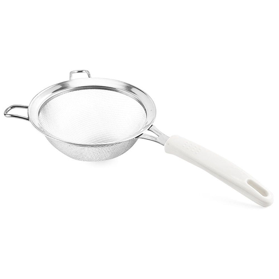 Small Fine Mesh Strainer: Stainless Steel 30 Mesh Kitchen Food Sieve with Sturdy Riveted Handle, Heavy Duty Deep Handheld Colander for Tea, Juice