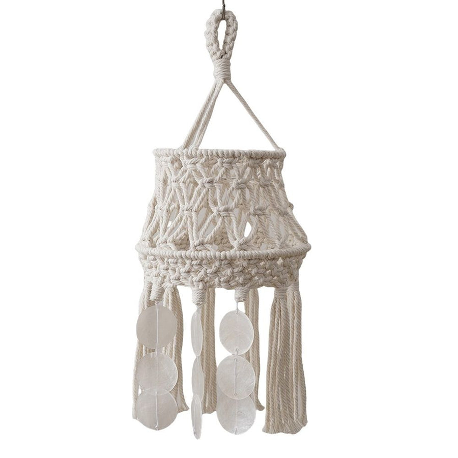 Drum Tassel Lamp shade Replacement for Table Lamps, Floor Lamps and Pendant Lights - Handcrafted Tassel (White,Only lampshade)