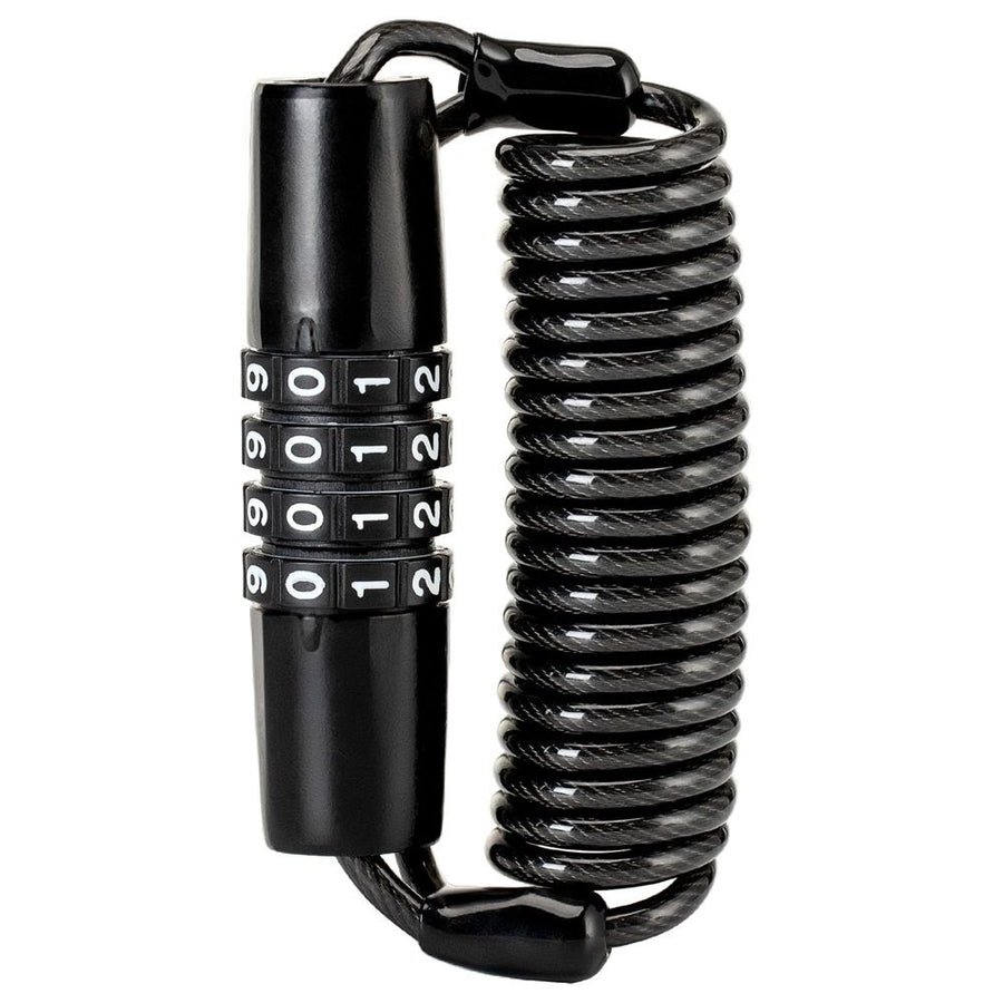 Combination Bike Lock Cable- Resettable Combination Lock, Anti-Theft Coiled Secutiry Cable for Bicycles, Kayaks, Paddle Boards, Gates and Outdoor Gear (5 FT)