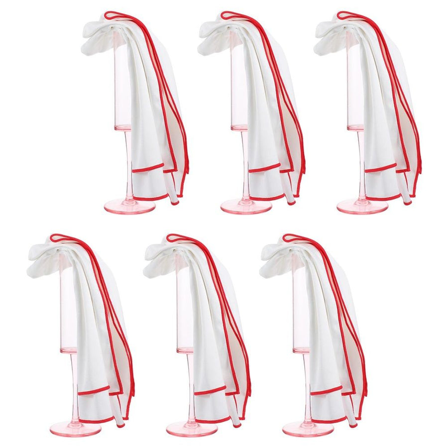 6 Pcs Wine Glass Polishing Cloths Large Microfiber Cleaning Cloths 23.6 x 15.7 Inch Lintless Towels for Drying Wine Glasses Cleaning Window Stemware Dishes Glassware,Only Wine Glass Polishing Cloths