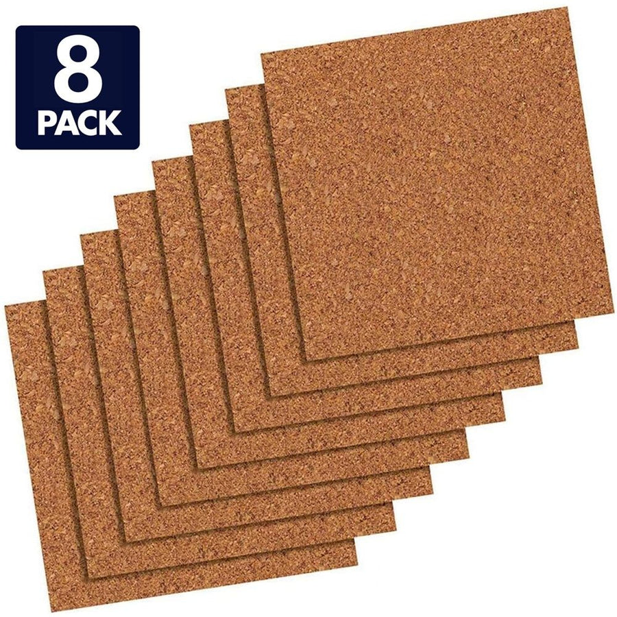 Quartet Cork Tiles, Bulletin Board Cork Panels 12" x 12", Self-Adhesive Corkboards for Wall Pin Board , 8 Pack