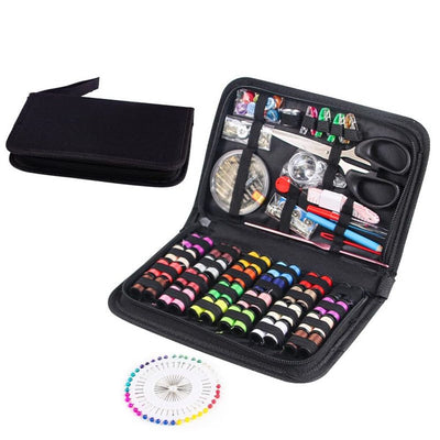 Sewing Kit for Adults & Beginners – Portable Needle & Thread Travel Kit w/ 24 Thread Colors, Needles, Scissors & Tape Measure for Emergency Clothing Repairs, Buttons, Hemming & Home Mending