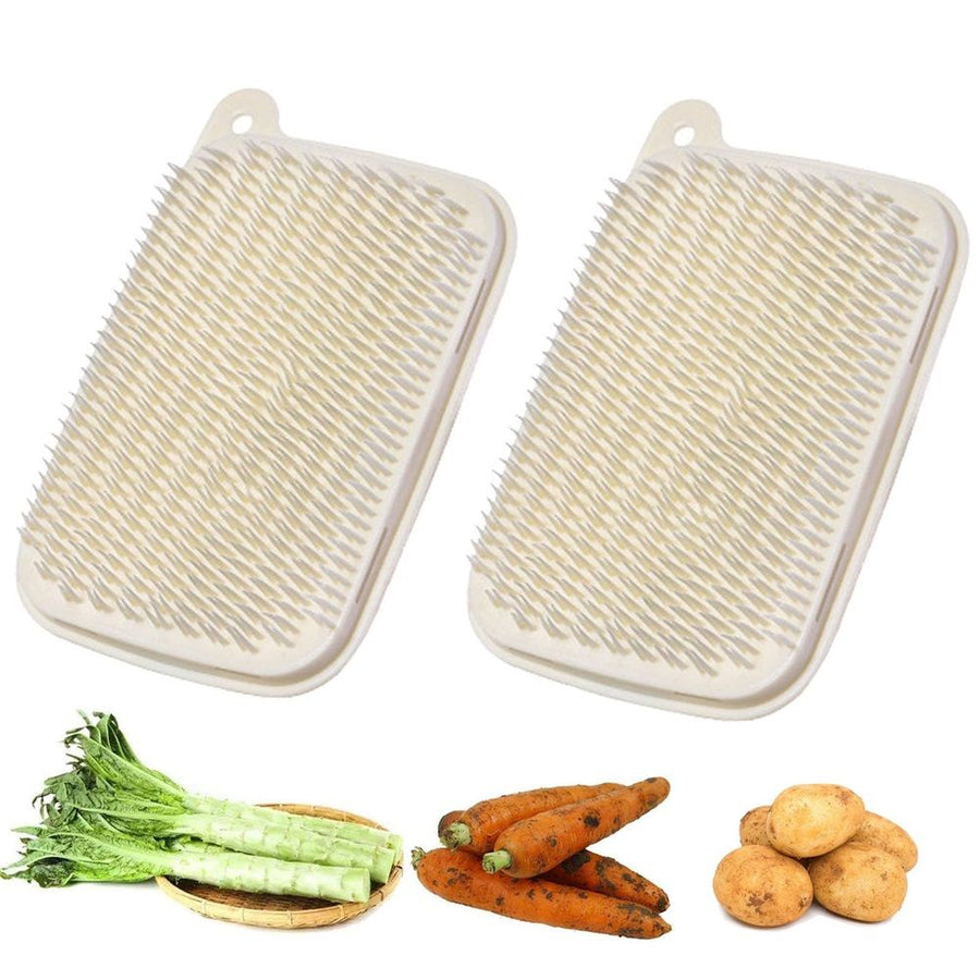 Vegetable Brush, 4 PCS Vegetable Brush Scrubber for Fruits, Potato Scrubber Potato Brush, Soft Bristle Brush for Potato/Carrots/Lotus Root