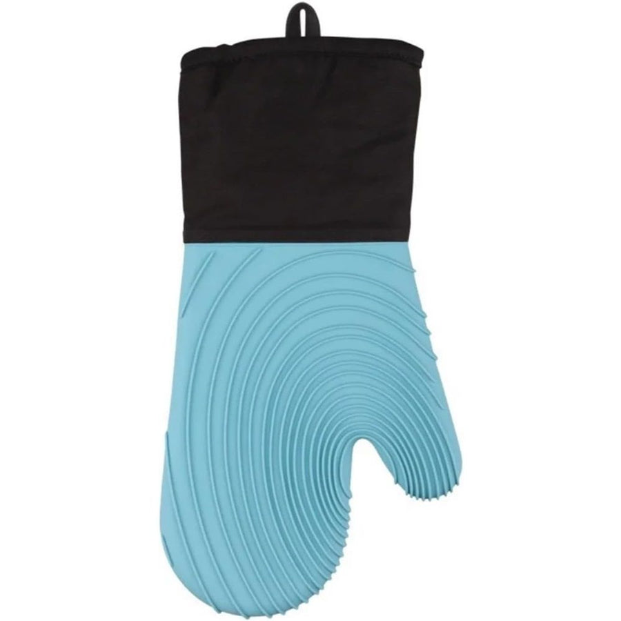 Silicone Oven Heat Insulation Gloves Suitable for Cooking Baking and Grilling Easy to Clean(Blue 2PC)