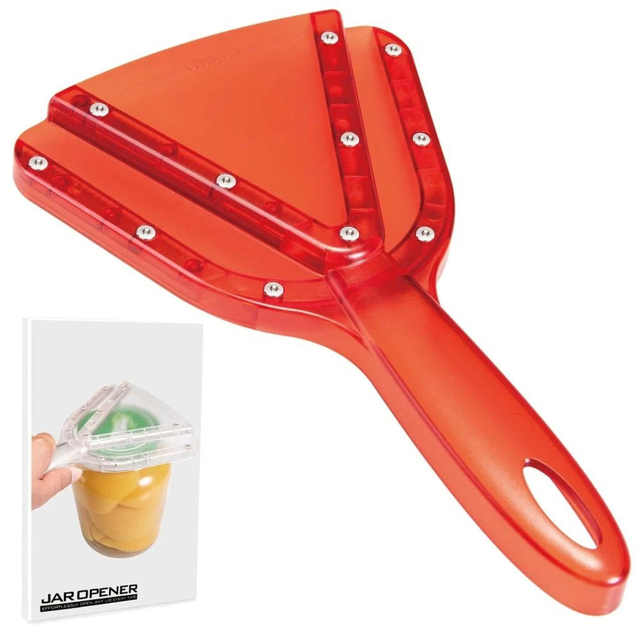 Jar Opener for Weak Hand & Seniors with Arthritis,Easy Twist Off Bottle Caps,Patent | Unique Kitchen Gadgets, Christmas Gifts for Elderly/Women/Men, Red