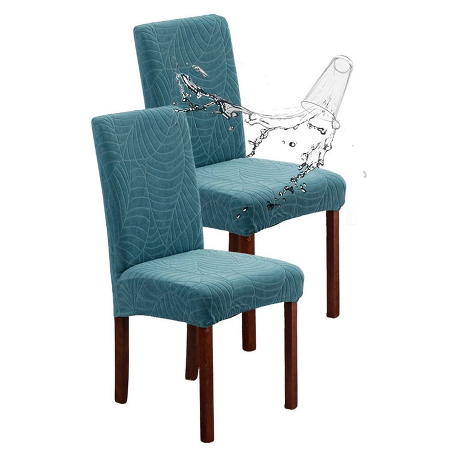 2 PCS Chair Covers for Dining Room Chair Covers Dining Chair Slipcovers Stretch Kitchen Chair Cover（teal blue）