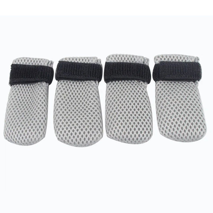 4 PCS Cat Mittens to Prevent Scratching,Mesh Breathable Cat Shoes,Adjustable Cats Anti Scratch Gloves,Suitable for Cats When Bathing and Nail Trimming(XL,Grey)