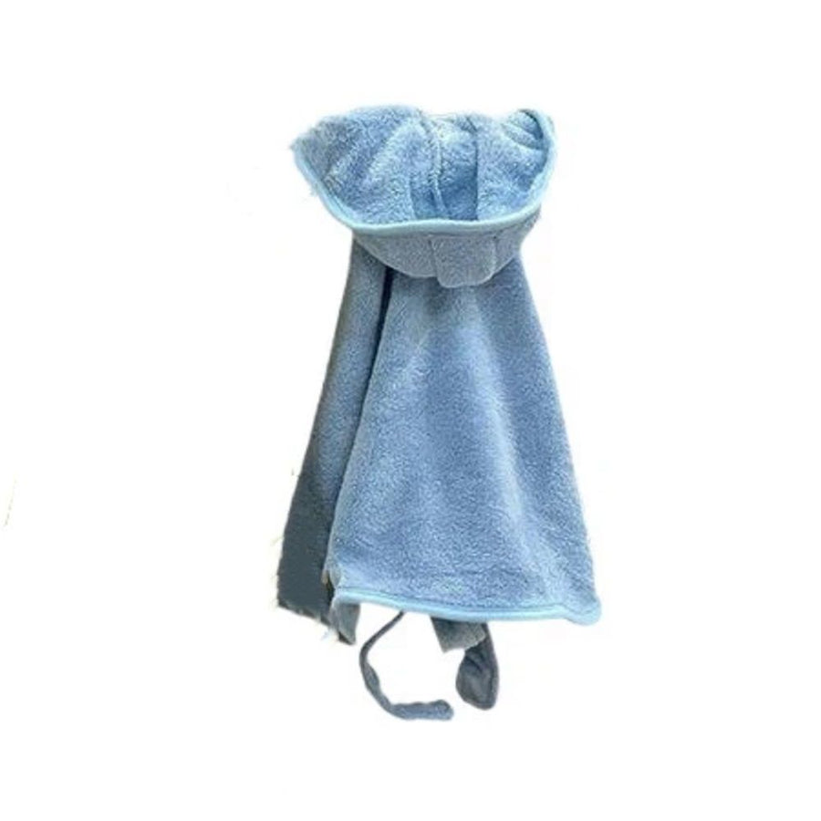 Dog Hooded Bathrobe Towel, Fast Drying Bath Towel Absorbent Warm Blanket,with Hood and Wrap Design for Post Bath Drying and Daily Care Blue M