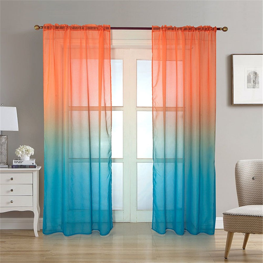 2 pack Sheer Curtains for Bedroom Beach Summer Coastal Curtains for Living Room 102 Inch Length, for Kitchen Bedroom Cabinet Curtain Door Curtain（Only curtains）