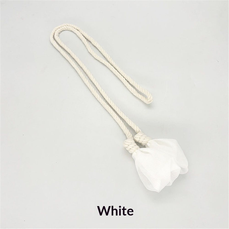 2 pack Curtain Tiebacks Farmhouse Holdbacks for Drapes, Boho Tie Backs for Curtains, Natural Cute Home Decor Drapery Holder for Kids Nursery