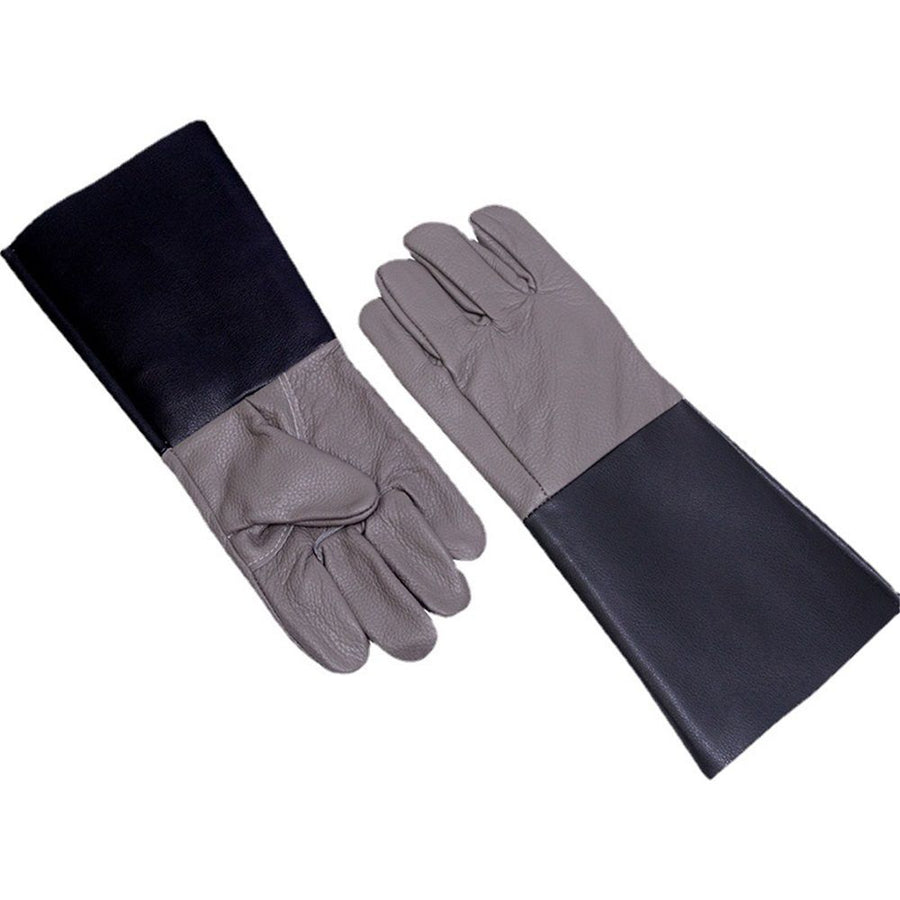 Leather Welding Gloves – Heat Resistant Work Gloves –Protection Sleeves for BBQ, Gardening, Manual Work