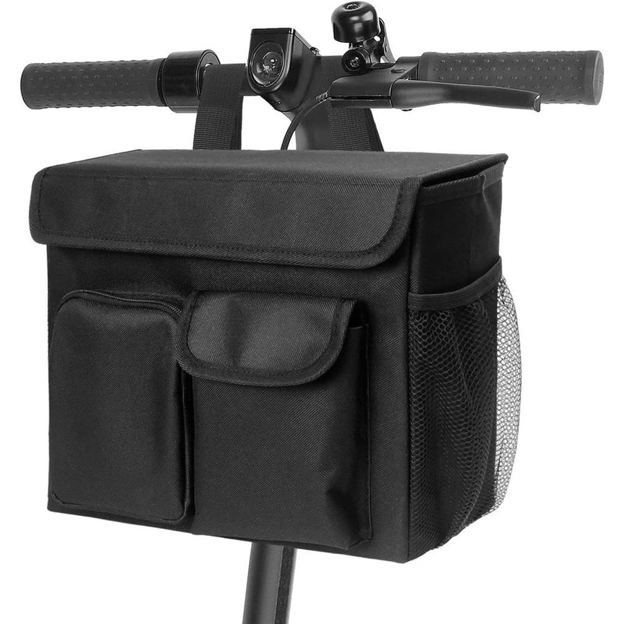 Electric Scooter Basket - Convenient Mobility Scooter Bag With Pocket and Cup Holders, Easy Installation for Bike, Mobility Scooter Accessories for Adults（Storage bag only）