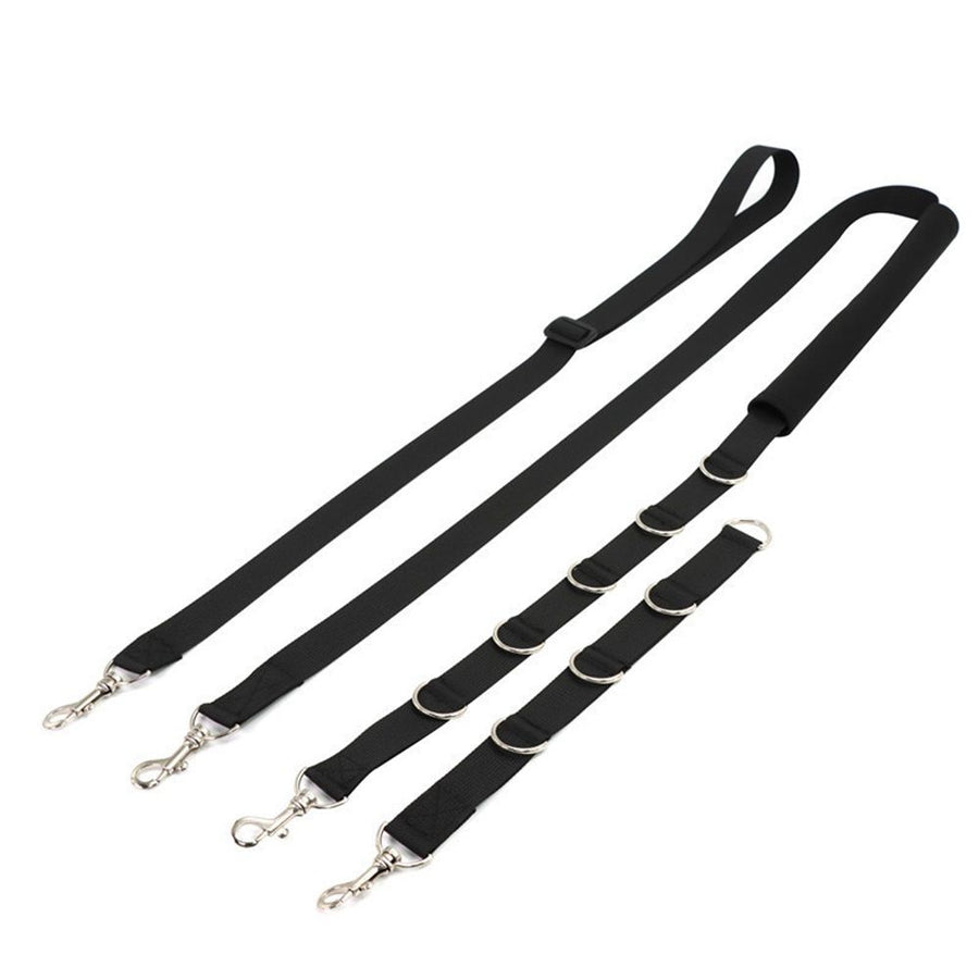 Dog Grooming Belly Strap - Dog Grooming Loops for Table Arm Extender with Clamp Extension Loop Bathing Restraint Leash No Sit Haunch Holder for Small & Medium Dogs Hair Cutting Washing (Black)