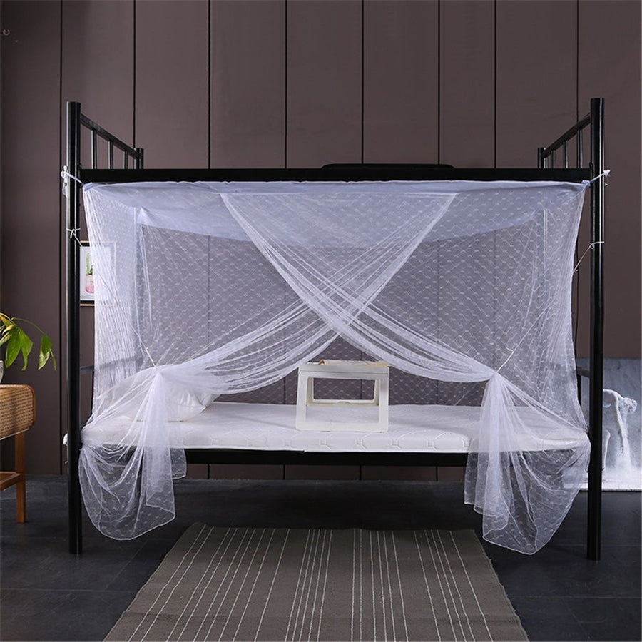 4 Corners Mosquito Net Princess Lace Poster Bedding Canopy Netting Full Sizes Netting White Bedding Home Decor Screen Tents for Camping（Only mosquito nets）