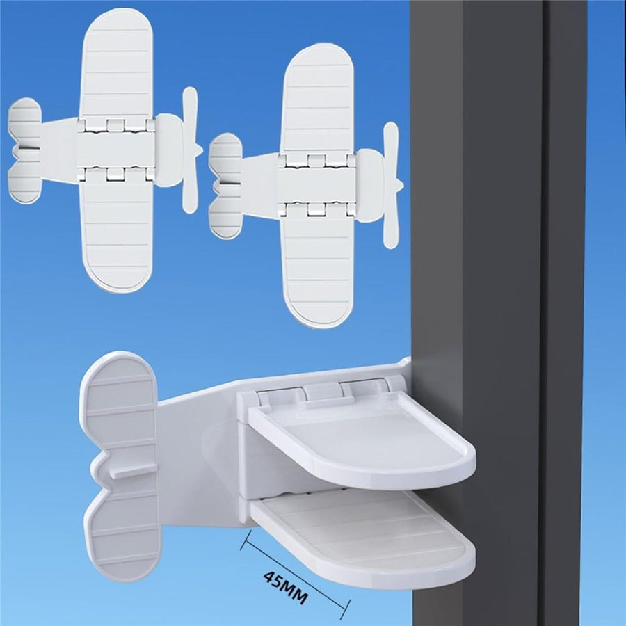 5-Pack Sliding Glass Door Lock Slide Closet Stopper Child Safety Window Latch Toddler Baby Proofing Petproof Secure Slider Wardrobe Stop Easy Install, for Patio Balcony Yard