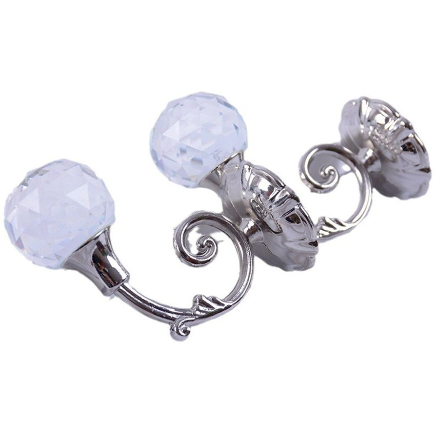 1pair Crystal Curtain Tiebacks, zinc alloy Crystal Glass Curtain Holdback Decorative Wall Mounted Window Tassel Curtain Drapery, Window Treatment Holdbacks