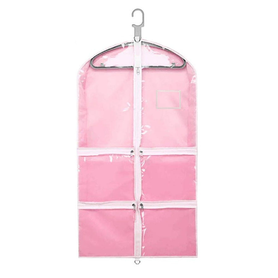 Waterproof Hanging Garment Bag 37.4 inch Clothes Bag with Pockets Zip for Dance Costumes Sports Skating Theatre Pageants（Excluding hangers）