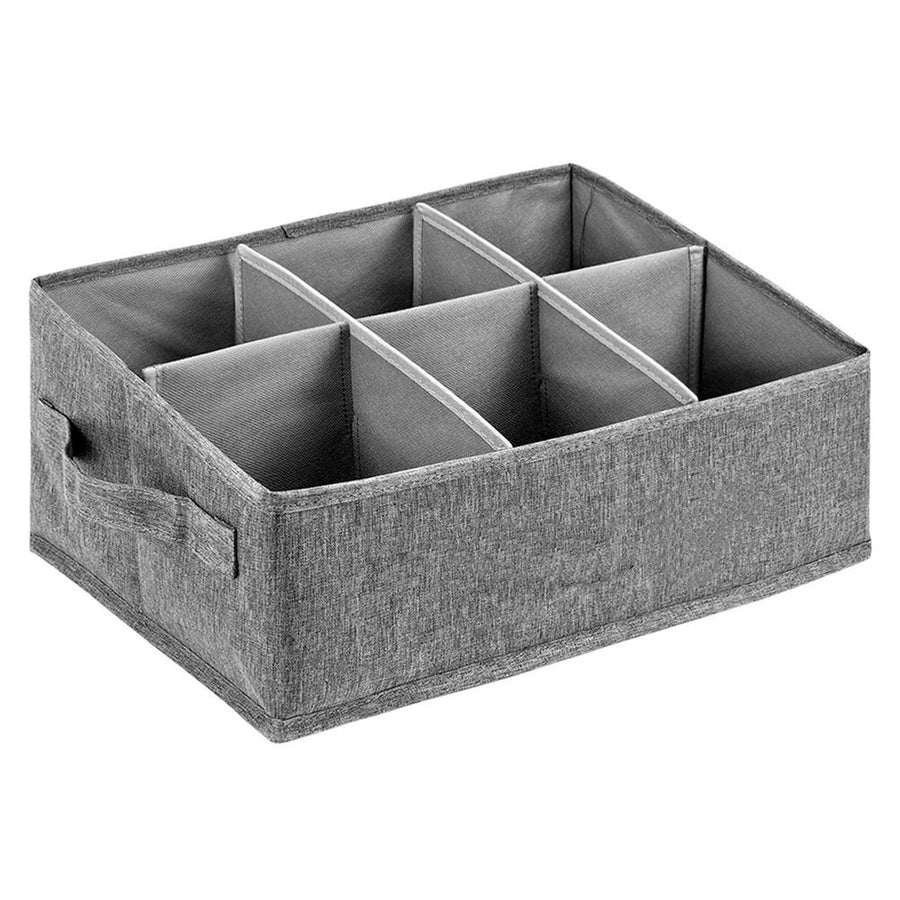 Snack Organizer for Countertop, 6 Compartments Snack Organizer, Snack Container Holder for Kitchen Pantry Organizer and Storage-Grey