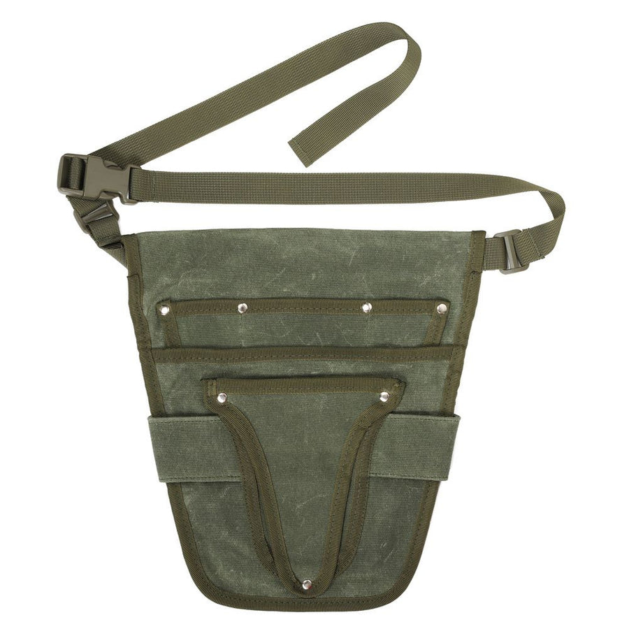 Handy Garden Tool Belt, with Multiple Pocket Heavy Duty Small Tool Belt Pouch Outdoor Gardening Tools Waist Belt for Women & Men Gardeners (Green)