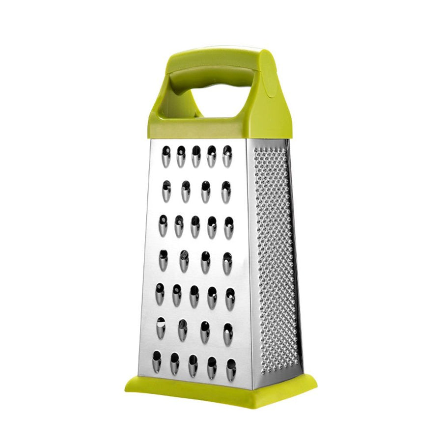 Professional Cheese Grater - Stainless Steel Box Grater for Kitchen, 4 Sides - Shredder for Parmesan Cheese, Carrot, Potato, Ginger - Dishwasher Safe