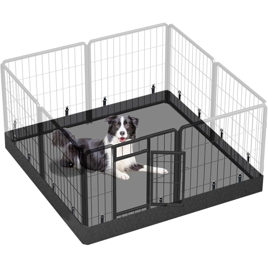 Dog Square Bottom Pad Fits for 48 Inch Exercise Pet Playpen, Dog Crate Pad Puppy Playpen Pad, Elastic Buckles Connections (Only cushion)