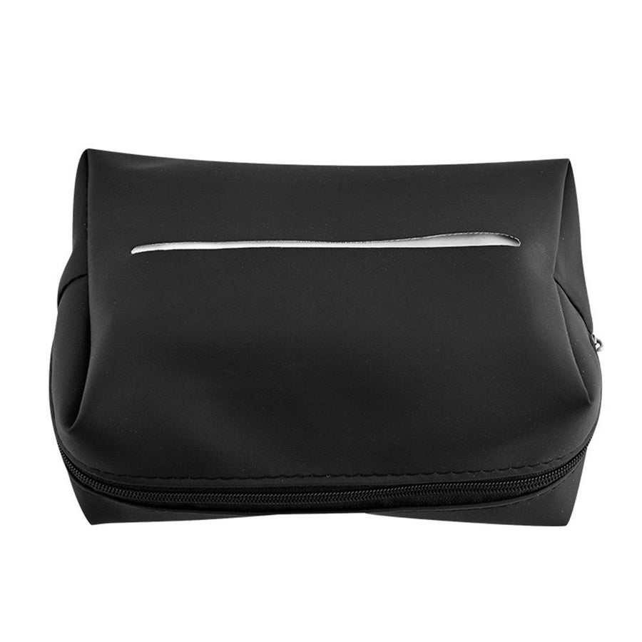 Car Tissue Holder for Standard Tissue Vehicle Seat Extra Large Tissue Box Cover Napkin Box,16*12.5*7cm (Black)