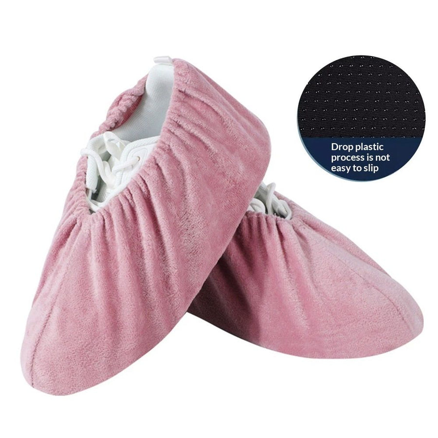 2 pairs Slide Board Shoe & Boot Covers for Smooth Gliding (Reusable, Washable) Increase Slip Shoe Covers Compatible with All Fitness/Hockey Slideboards（Sizes 37-42）