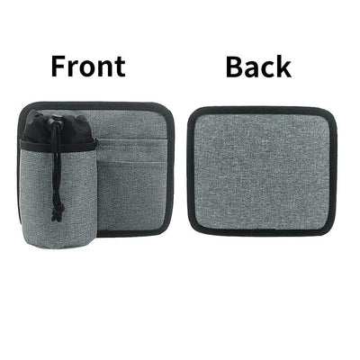 Travel Luggage Cup Holder, Drink Caddy, Luggage Cup Holder Attachment, Free Hand Suitcase Drink Carrier for Drinks Beverages, Coffee, Bottles, Snack (Gray)