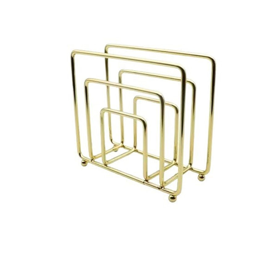 Napkin Holder for Table – Gold Iron Upright Napkin Dispenser for Paper Napkins, Napkin Dispenser for Kitchen Dining, Cocktail Picnic Bar Modern Kitchen and Dining Decor