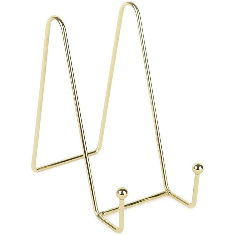 2 pack Large Plate Holder Display Stand - Tall Plate Stands for Display - Picture Frame Stand - Big Tabletop Easel Stand for Decorative Plates | Platter | Book | Plaque | Gold