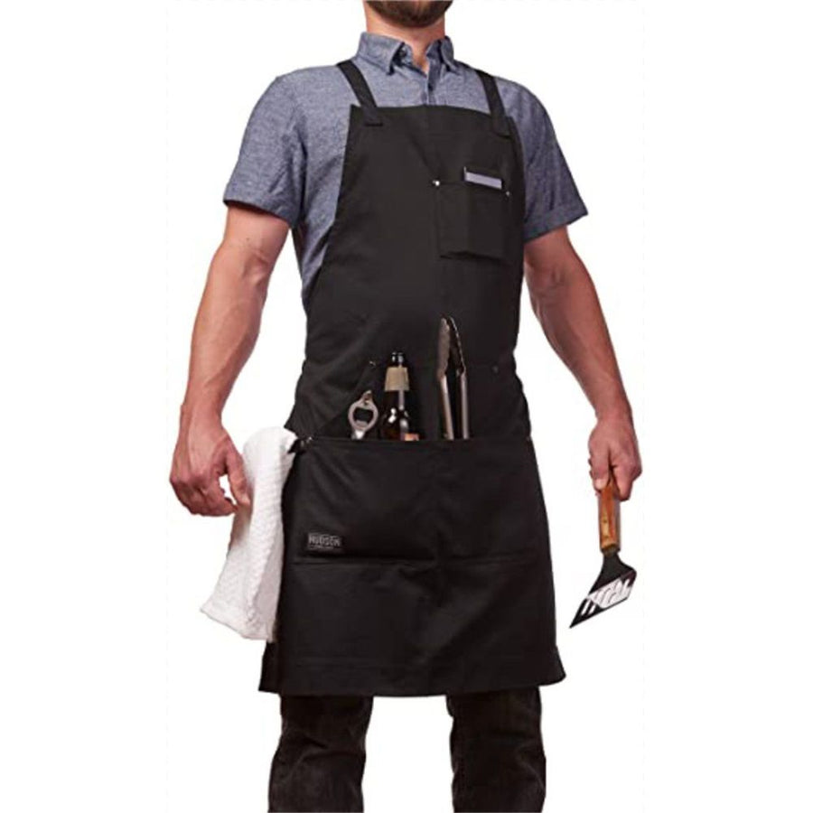 Durable Goods Professional Grade Chef Apron for Kitchen, BBQ & Grill,Water Resistant Canvas Apron with Quick Release Buckle