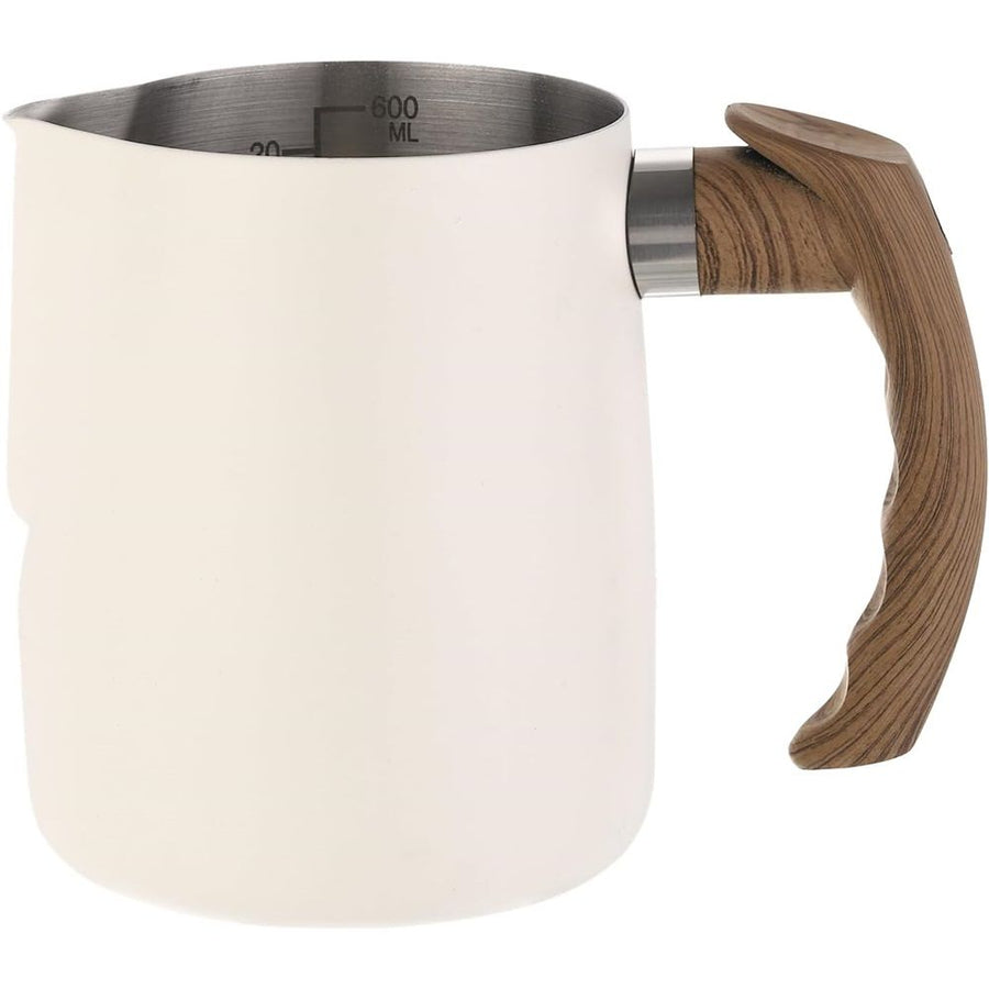 Milk Frothing Pitcher 20oz / 600ml – Stainless Steel Latte Art Pitcher with Measurement Marks, Barista Milk Frother Cup for Espresso, Cappuccino & Steaming Milk