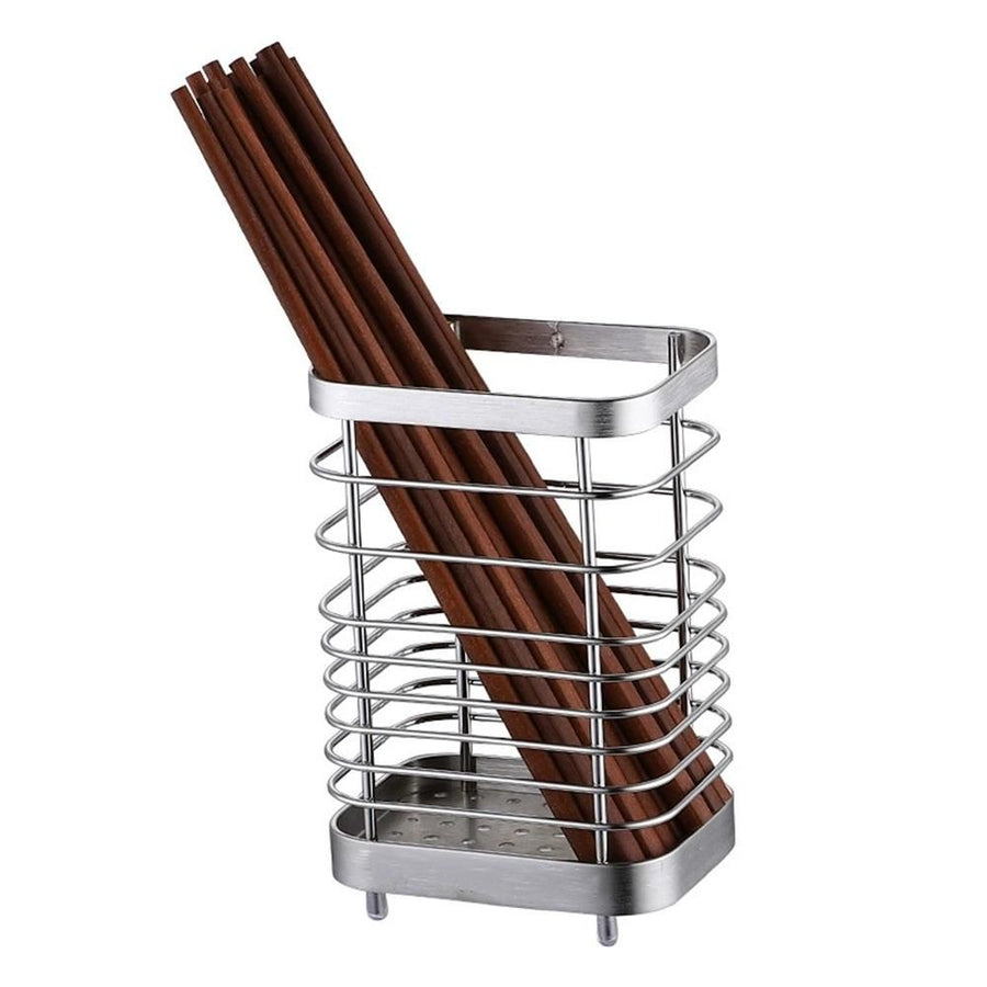 Kitchen Utensil Drying Rack,Stainless Steel Chopsticks Spoon Fork Knife Drainer Basket Flatware Storage Drainer, Dish Drainer for Kitchen Counter（Only chopstick holder）
