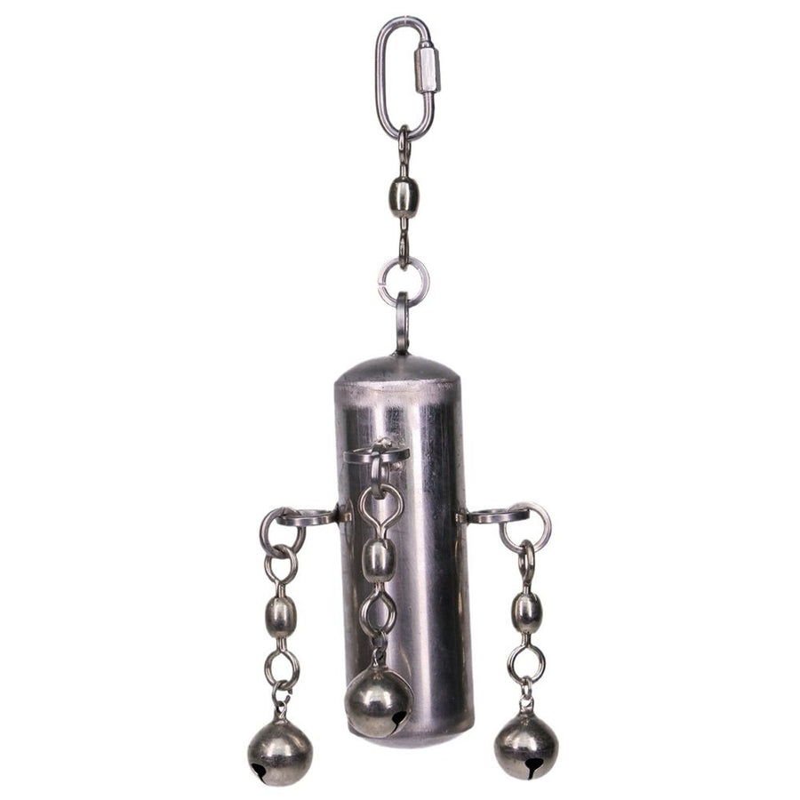 Large Bird Toys, Stainless Steel Bell Toy for Parrots, Heavy Birds Cage Toy, Greys, Budgies, Lovebirds, Cockatiels,Cockatoo