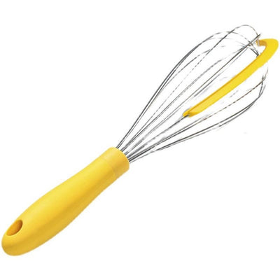 Manual Whisk - Silicone Scraper - Bat and Collect Mix - Stainless Steel - Ergonomic Handle - Dishwasher Safe - Stainless Steel
