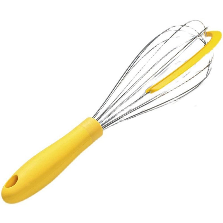 Manual Whisk - Silicone Scraper - Bat and Collect Mix - Stainless Steel - Ergonomic Handle - Dishwasher Safe - Stainless Steel