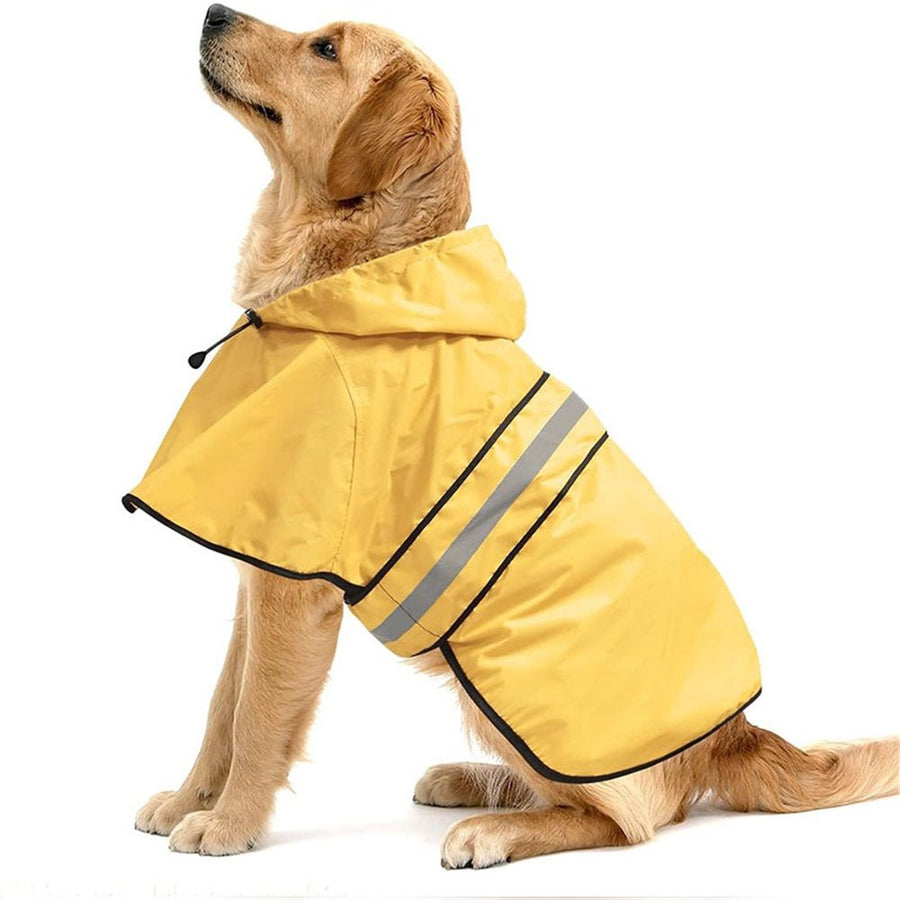 Dog Raincoat Waterproof Reflective  - Lightweight Breathable Hooded Poncho Rain Coat Jacket with Adjustable Belly Strap Small Medium Dogs (yellow-M Green