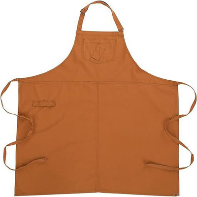 Cooking, Gardening, Grilling, Pain Long apron with tie and neck hanging, restaurant bar service staff work clothes apron（brown）
