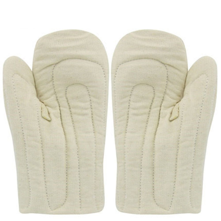 Quilted Cotton  Oven Mitts for Baking, BBQ, and Cooking Protection, Heat-Resistant Gloves for Kitchen and Grill, Comfortable Grip, Machine Washable, Reusable, 1 Pair