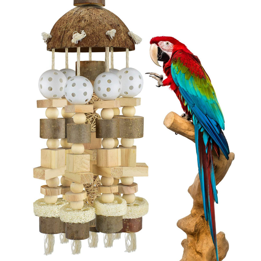 Parrot toys gnawing on wood, medium-sized parrot gnawing toys, bird supplies, grey parrot bird toys Bird Toy
