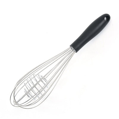 Stainless steel balloon mixer, kitchen mixer, handheld egg beater for cooking, rust resistant and sturdy anti slip handle, used for egg beating, mixing, and blending