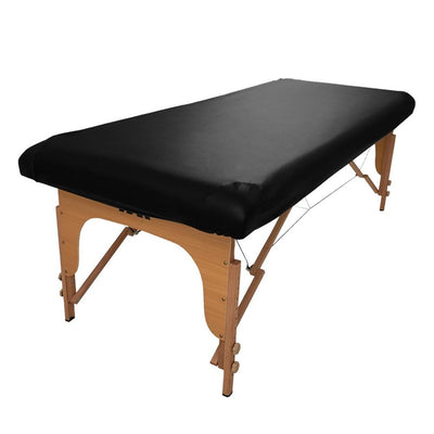PU leather massage table cover can wipe the massage table cover, waterproof and oil proof bed cover (black 180 * 70 * 8cm)