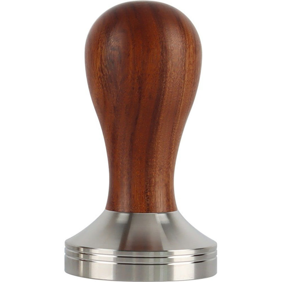 Coffee Tamper 58 mm Espresso Tamper Calibrated 58mm Tamper Coffee Machine Accessorie  Wood handle and Food - Safe Stainless Steel base.（Thread base）